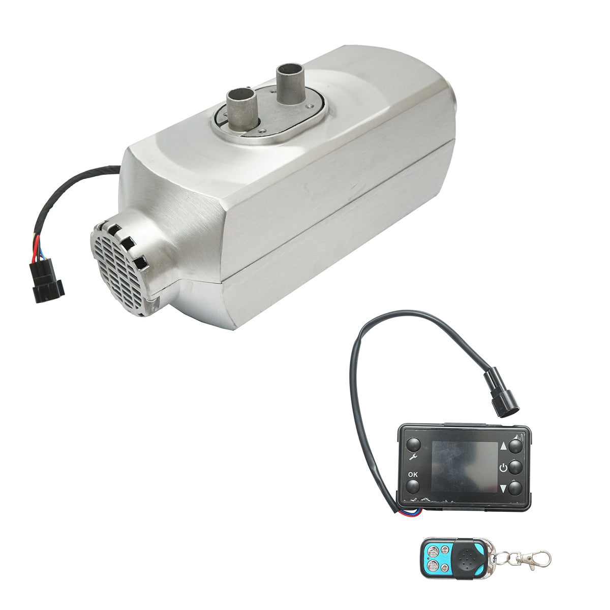 RISCALDATORE D’ARIA RISCALDATORI DA PARCHEGGIO PER L'AUTO RISCALDATORE PER AUTO, RISCALDATORE STAZIONARIO PORTATILE 12-24V, 5KW, display LCD, con telecomando