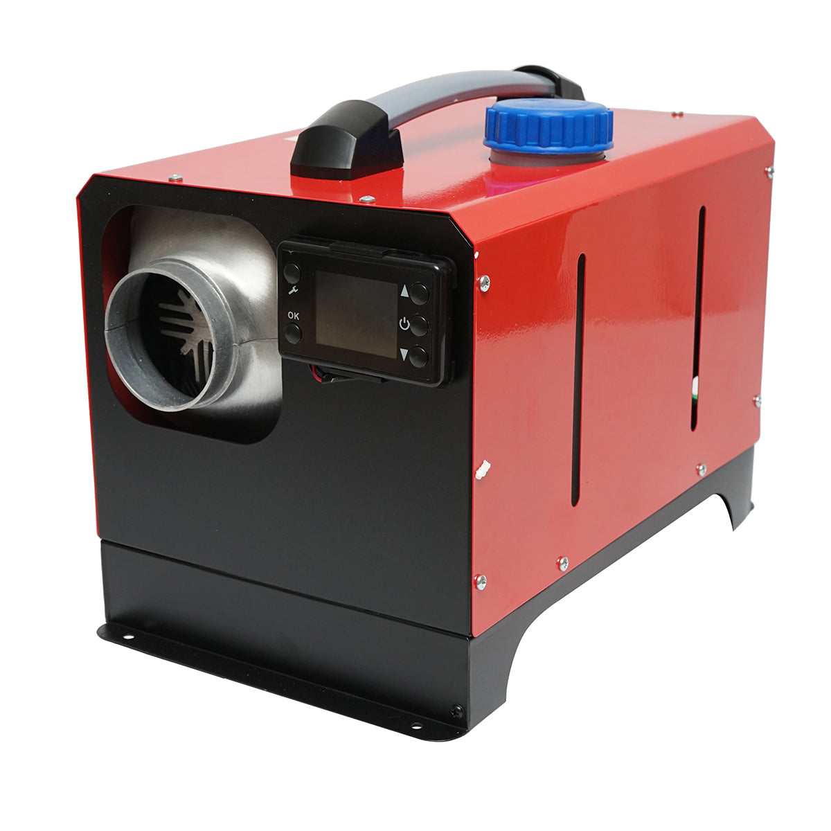 Riscaldatore stazionario silenzioso portatile 12–24V, 5 kW, display LCD, telecomando e candela Kyocera, made in Japan - immagine 2
