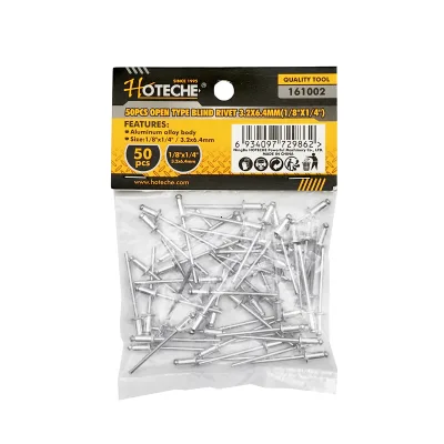 Rivetti in alluminio 3.2x6.4 mm, confezione da 50 pezzi, Hoteche - immagine 2