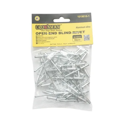 Rivetti in alluminio 4x12 mm, 50 pezzi/set Crownman
