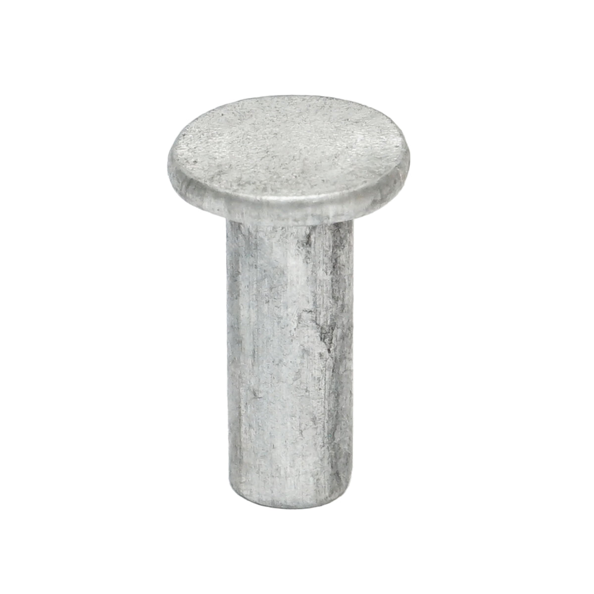 Rivetto in alluminio massiccio 4x8mm, diametro testa 15mm