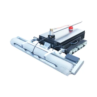 Robot per la pulizia di pannelli solari fotovoltaici 24V, 380W con telecomando, batteria al litio 2x26Ah, larghezza spazzola 1100mm