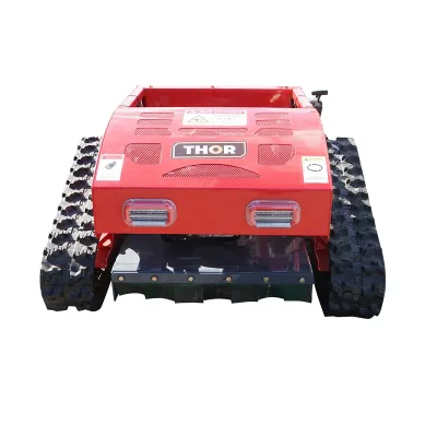 Robot tagliaerba cingolato con telecomando, motore Loncin 9CV, 224cc, larghezza di taglio 550mm - immagine 2