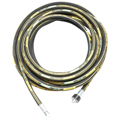 Rotolo da 10 m di tubo flessibile per lavanderia DN8 2SN con spina 22x1,5 mm e raccordo da 3/8 alle estremità - immagine 4