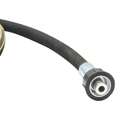 Rotolo da 10 m di tubo flessibile per lavanderia DN8 2SN con spina 22x1,5 mm e raccordo da 3/8 alle estremità - immagine 2
