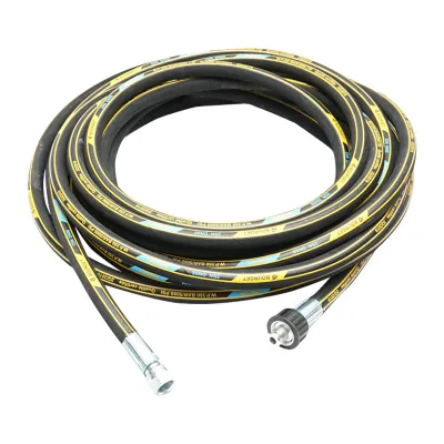 Rotolo da 10 m di tubo flessibile per lavanderia DN8 2SN con spina 22x1,5 mm e raccordo da 3/8 alle estremità
