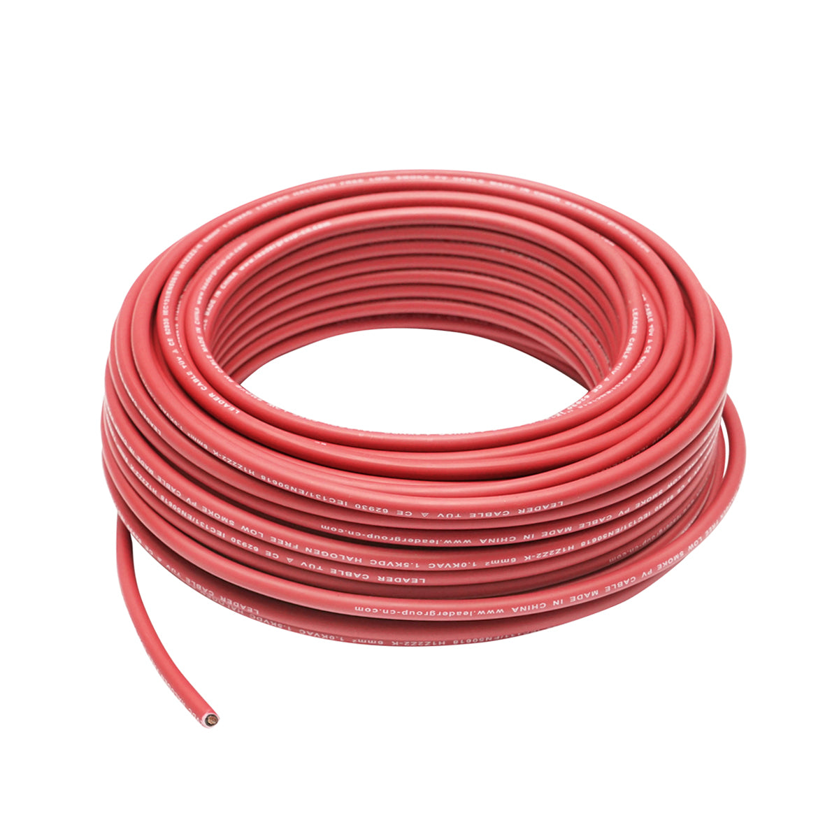 Rotolo di cavo per pannello solare 4mmx30m rosso 1,5KV, H1Z2Z2-K Breckner Germany