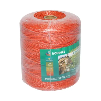 Rotolo di filo arancione, diametro 2.5 mm, 3x0.15 mm SS, 500 m per recinzione elettrica, resistenza 15 Ohm, Bourget. - immagine 2