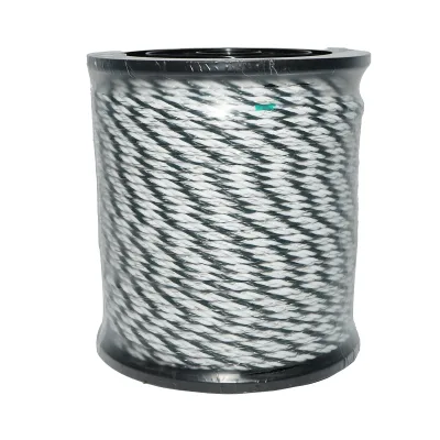 Rotolo di filo bianco e nero da 6 mm, acciaio inox 6x0,3 mm, 1,95 Ohm/m, recinzione elettrica da 200 m Breckner Germany - immagine 3