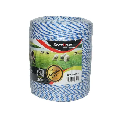 Rotolo di filo bianco-blu per recinto elettrico da 3 mm 3x0,2 mm SS, 7,8 Ohm / m, recinto elettrico Breckner da 500 m - immagine 2