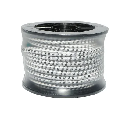 Rotolo di filo elastico nero e bianco fi 7mm, 3x0.3mm acciaio inox SS, 4.5 Ohm/m recinzione elettrica 25m Breckner Germany - immagine 2