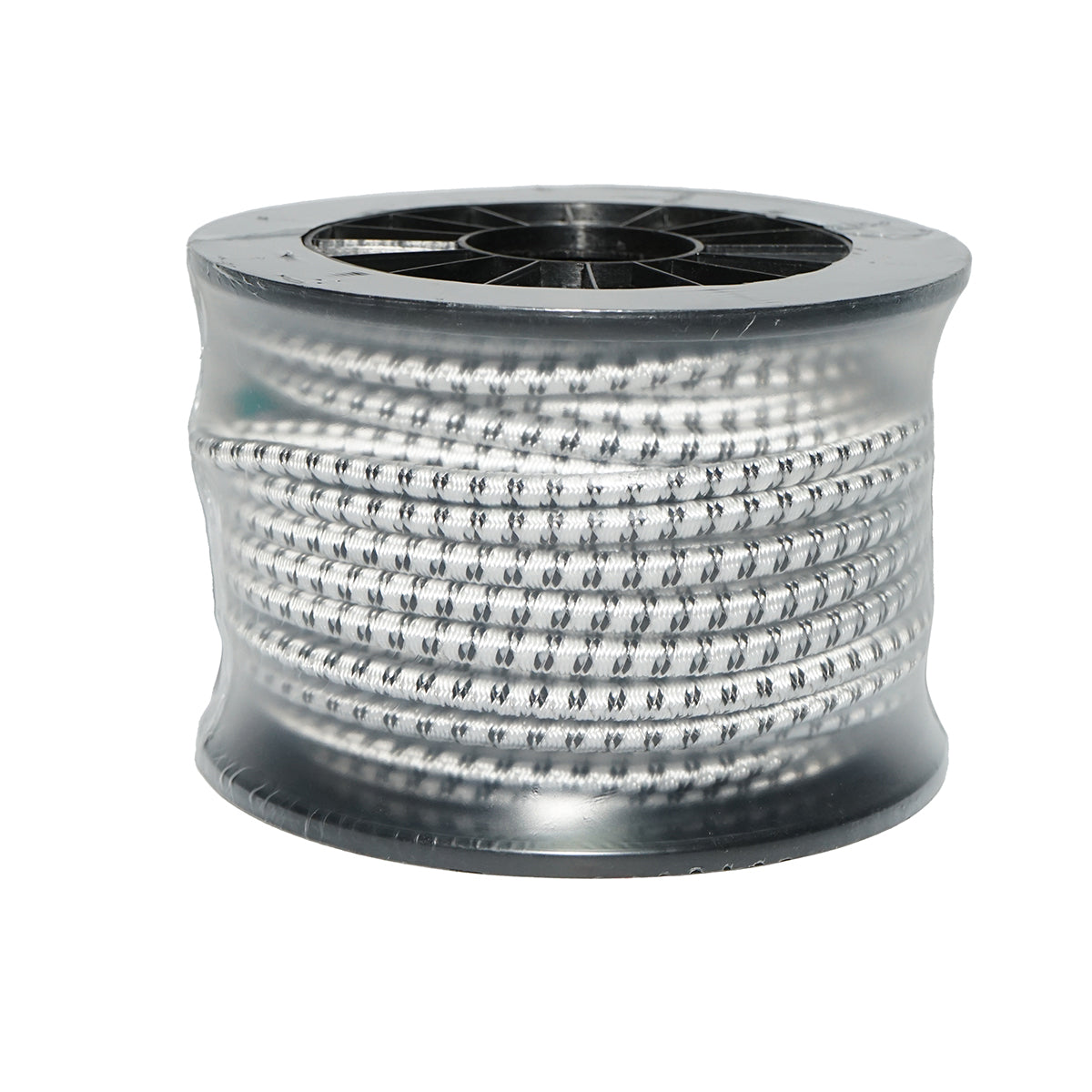 Rotolo di filo elastico nero e bianco fi 7mm, 3x0.3mm acciaio inox SS, 4.5 Ohm/m recinzione elettrica 25m Breckner Germany - immagine 2