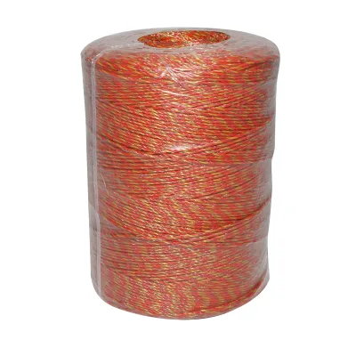 Rotolo di filo giallo-rosso 2 mm, 6x0,15 mm acciaio inox SS, 5,5 Ohm/m recinzione elettrica 1000 m Breckner Germany - immagine 2