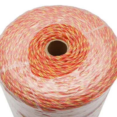 Rotolo di filo giallo-rosso 2 mm, 6x0,15 mm acciaio inox SS, 5,5 Ohm/m recinzione elettrica 1000 m Breckner Germany - immagine 3
