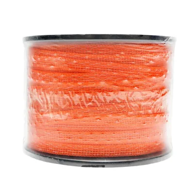Rotolo di nastro arancione 10mm inserto metallico 4x0.15mm SS, resistenza 12 Ohm / m, recinto elettrico Breckner 200m - immagine 3