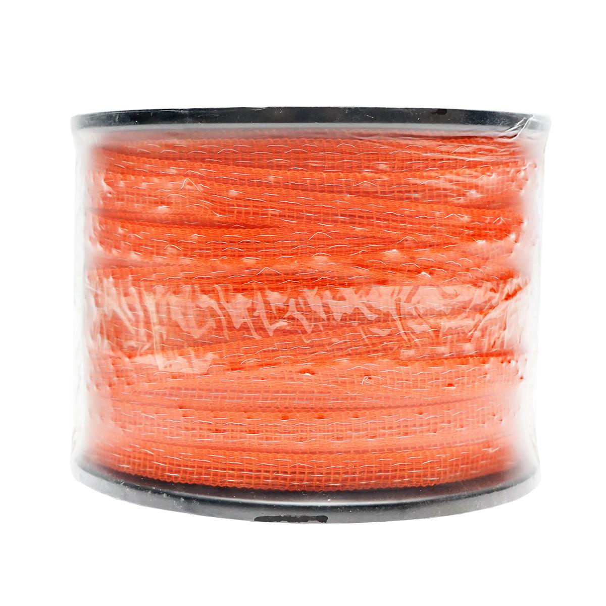 Rotolo di nastro arancione 10mm inserto metallico 4x0.15mm SS, resistenza 12 Ohm / m, recinto elettrico Breckner 200m - immagine 3