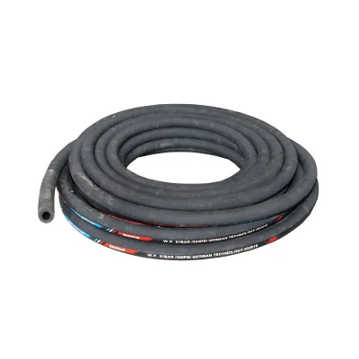 Rotolo di tubo idraulico ad alta pressione da 25 m con doppio rinforzo tessile DN19 (Ø interno 19 / Ø esterno 35) SAE100 R4 3/4"