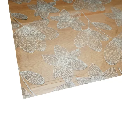 Rotolo pellicola protettiva per tavolo in PVC siliconato trasparente – modello floreale Materiale: PVC siliconato trasparente  Dimensioni rotolo: 0,80 × 20 m Breckner Germany - immagine 4