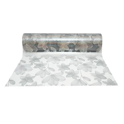 Rotolo pellicola protettiva per tavolo in PVC siliconato trasparente – modello floreale Materiale: PVC siliconato trasparente  Dimensioni rotolo: 0,80 × 20 m Breckner Germany - immagine 2