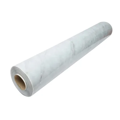 Rotolo pellicola protettiva per tavolo in PVC siliconato – modello marmo grigio Materiale: PVC siliconato decorativo  Dimensioni rotolo: 1,00 × 20 m Breckner Germany - immagine 5