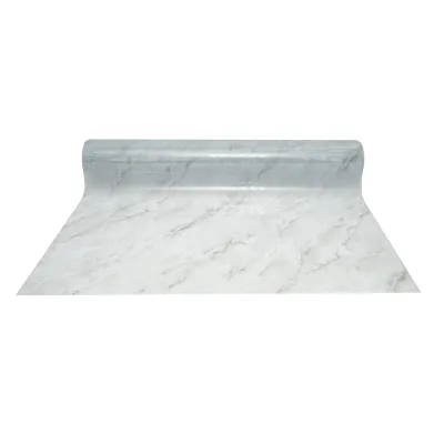 Rotolo pellicola protettiva per tavolo in PVC siliconato – modello marmo grigio Materiale: PVC siliconato decorativo  Dimensioni rotolo: 1,00 × 20 m Breckner Germany - immagine 2