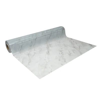 Rotolo pellicola protettiva per tavolo in PVC siliconato – modello marmo grigio Materiale: PVC siliconato decorativo  Dimensioni rotolo: 1,00 × 20 m Breckner Germany - immagine 6