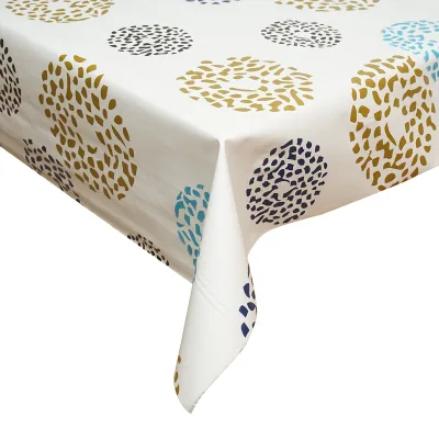 Rotolo tovaglia decorativa in PVC – modello cerchi multicolore Materiale: PVC con supporto tessile (45 g/m²)  Dimensioni rotolo: 1,37 × 20 m Breckner Germany - immagine 3