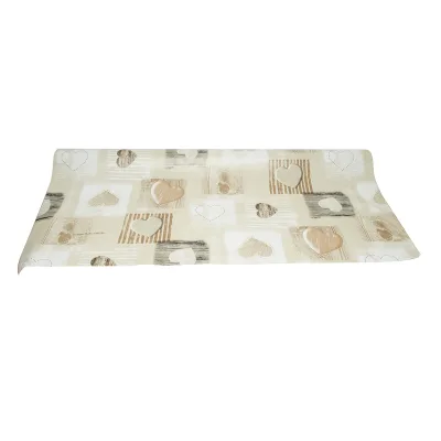 Rotolo tovaglia decorativa in PVC – modello cuori color crema Materiale: PVC con supporto tessile (45 g/m²)  Dimensioni rotolo: 1,37 × 20 m Breckner Germany - immagine 2