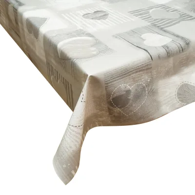 Rotolo tovaglia decorativa in PVC – modello cuori grigi Materiale: PVC con supporto tessile (45 g/m²)  Dimensioni rotolo: 1,37 × 20 m Breckner Germany - immagine 3