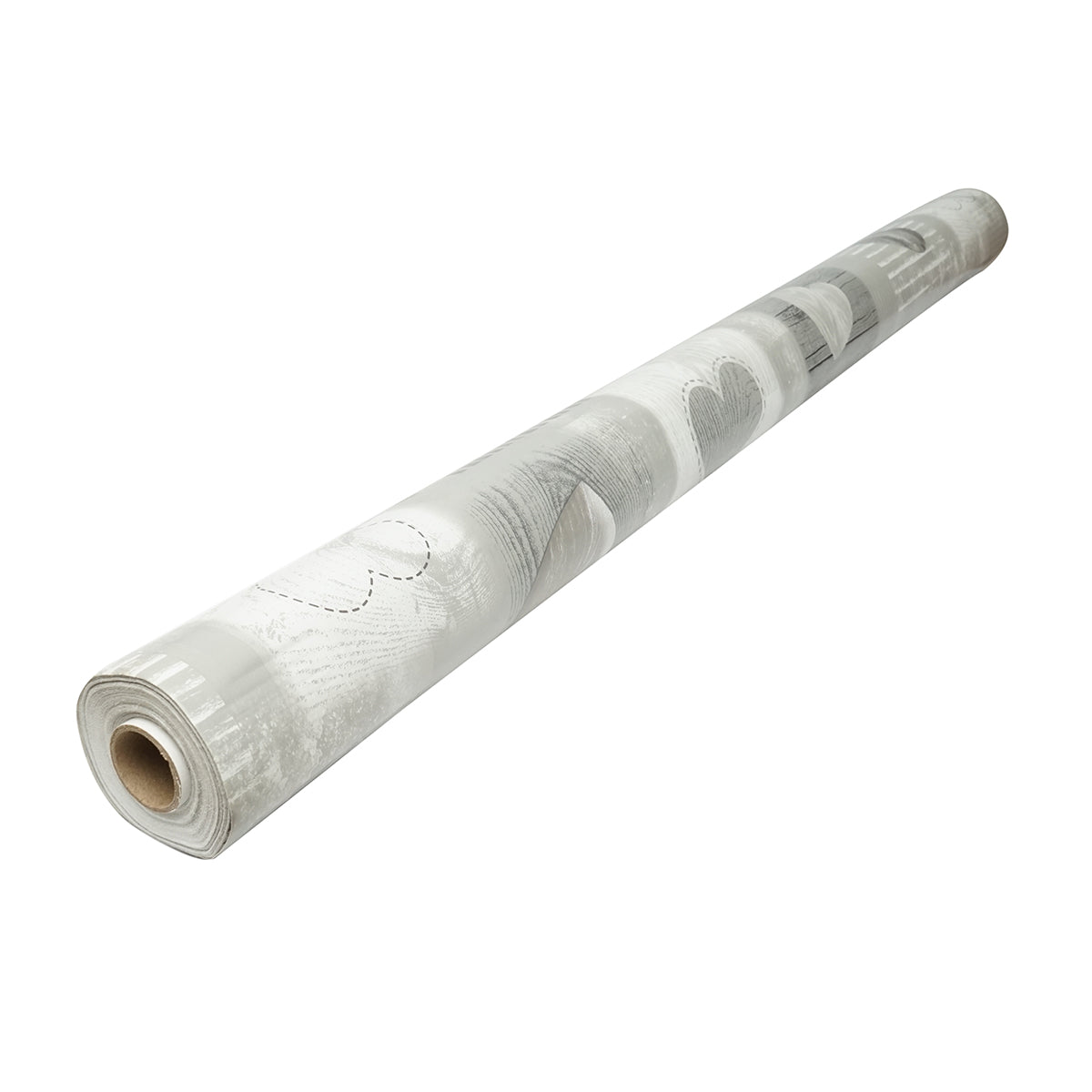 Rotolo tovaglia decorativa in PVC – modello cuori grigi Materiale: PVC con supporto tessile (45 g/m²)  Dimensioni rotolo: 1,37 × 20 m Breckner Germany - immagine 4