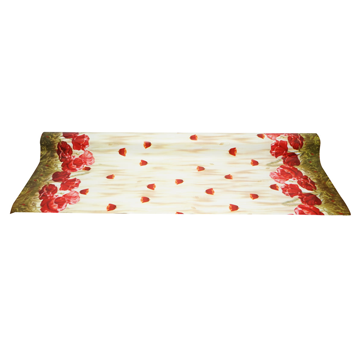 Rotolo tovaglia decorativa in PVC – modello floreale papaveri Materiale: PVC con supporto tessile (45 g/m²)  Dimensioni rotolo: 1,37 × 20 m Breckner Germany - immagine 2