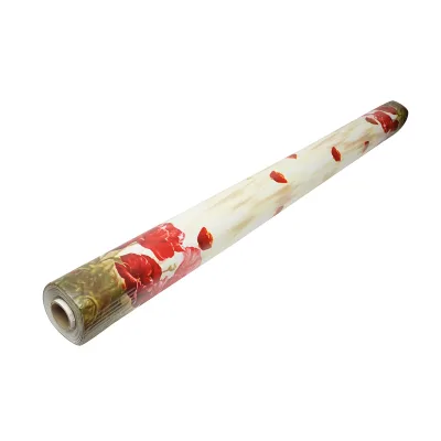 Rotolo tovaglia decorativa in PVC – modello floreale papaveri Materiale: PVC con supporto tessile (45 g/m²)  Dimensioni rotolo: 1,37 × 20 m Breckner Germany - immagine 4