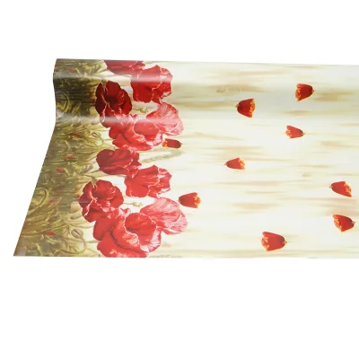 Rotolo tovaglia decorativa in PVC – modello floreale papaveri Materiale: PVC con supporto tessile (45 g/m²)  Dimensioni rotolo: 1,37 × 20 m Breckner Germany - immagine 5