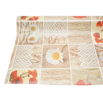 Rotolo tovaglia decorativa in PVC – modello floreale rustico Materiale: PVC con supporto tessile (45 g/m²)  Dimensioni rotolo: 1,37 × 20 m Breckner Germany - immagine 5