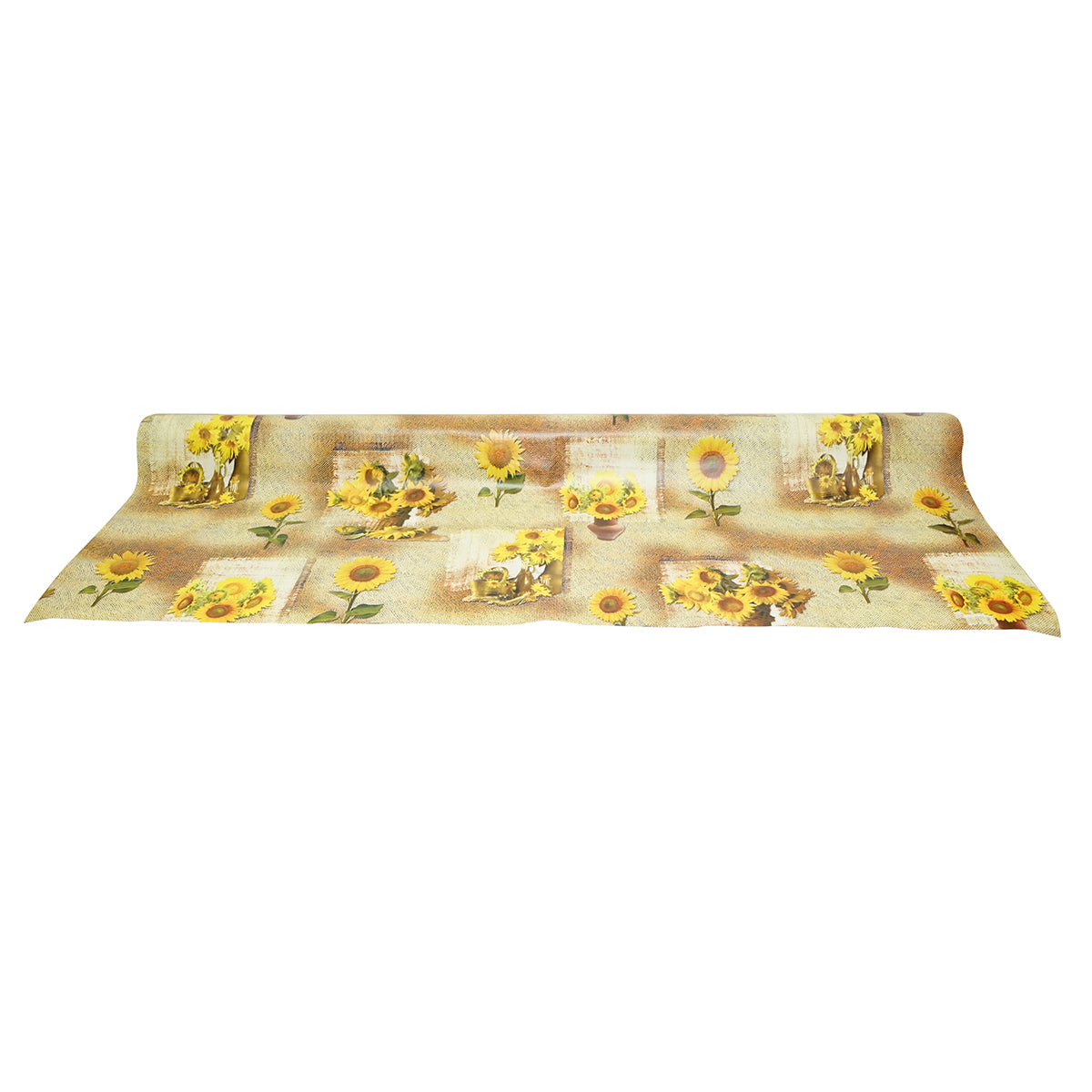 Rotolo tovaglia decorativa in PVC – modello girasole Materiale: PVC con supporto tessile (45 g/m²)  Dimensioni rotolo: 1,37 × 20 m Breckner Germany - immagine 2