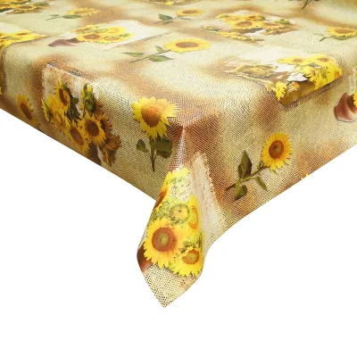 Rotolo tovaglia decorativa in PVC – modello girasole Materiale: PVC con supporto tessile (45 g/m²)  Dimensioni rotolo: 1,37 × 20 m Breckner Germany - immagine 3