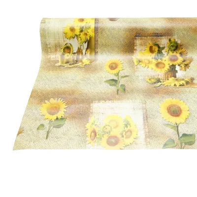 Rotolo tovaglia decorativa in PVC – modello girasole Materiale: PVC con supporto tessile (45 g/m²)  Dimensioni rotolo: 1,37 × 20 m Breckner Germany - immagine 5