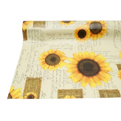 Rotolo tovaglia decorativa in PVC – modello girasole Materiale: PVC con supporto tessile (45 g/m²)  Dimensioni rotolo: 1,37 × 20 m Breckner Germany - immagine 5