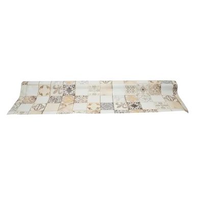 Rotolo tovaglia decorativa in PVC – modello mosaico naturale Materiale: PVC con supporto tessile (45 g/m²)  Dimensioni rotolo: 1,37 × 20 m Breckner Germany - immagine 2