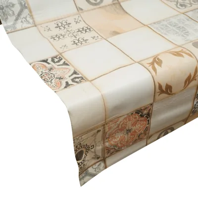 Rotolo tovaglia decorativa in PVC – modello piastrelle vintage Materiale: PVC con supporto tessile (45 g/m²)  Dimensioni rotolo: 1,37 × 20 m Breckner Germany - immagine 3