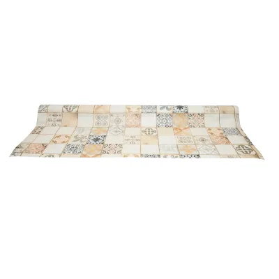 Rotolo tovaglia decorativa in PVC – modello piastrelle vintage Materiale: PVC con supporto tessile (45 g/m²)  Dimensioni rotolo: 1,37 × 20 m Breckner Germany - immagine 2