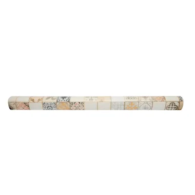 Rotolo tovaglia decorativa in PVC – modello piastrelle vintage Materiale: PVC con supporto tessile (45 g/m²)  Dimensioni rotolo: 1,37 × 20 m Breckner Germany - immagine 6