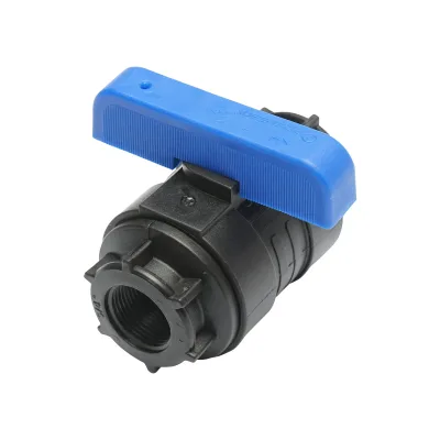 Rubinetto a sfera con compressione uguale e filettatura interna D20x20mm PN10 per sistemi di irrigazione