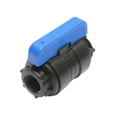 Rubinetto a sfera con compressione uguale e filettatura interna D20x20mm PN10 per sistemi di irrigazione - immagine 3