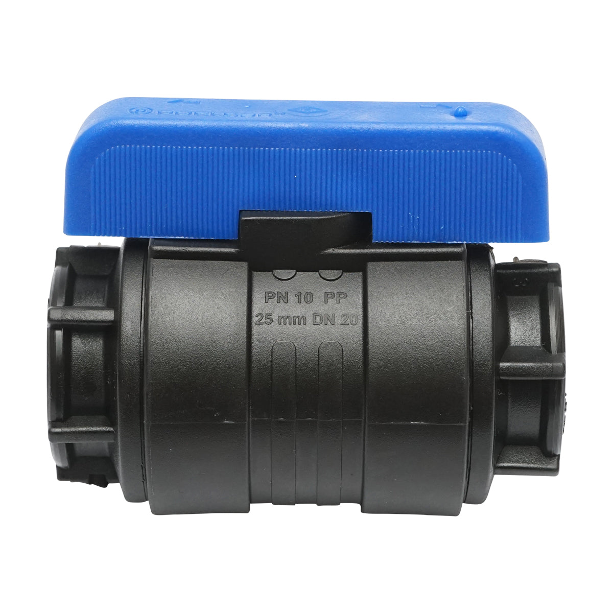 Rubinetto a sfera con compressione uguale e filettatura interna D20x20mm PN10 per sistemi di irrigazione - immagine 2