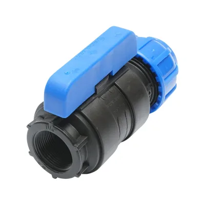 Rubinetto a sfera con giunto di collegamento filettato internamente D40mmx1-1/4, PN10 per sistemi di irrigazione - immagine 3