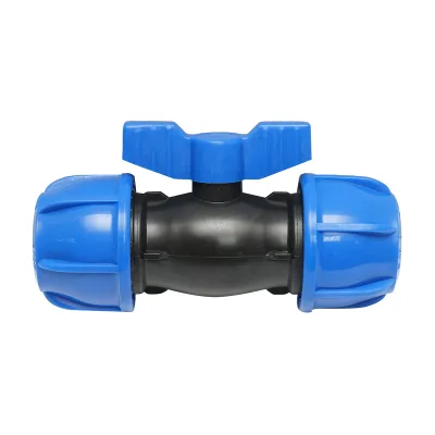 Rubinetto a sfera con giunto di compressione D40x40mm, PN16 per sistemi di irrigazione. - immagine 2