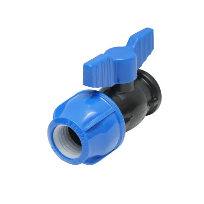 Rubinetto a sfera con giunto e filettatura interna D32mmx1 pollice, PN16, per sistemi di irrigazione