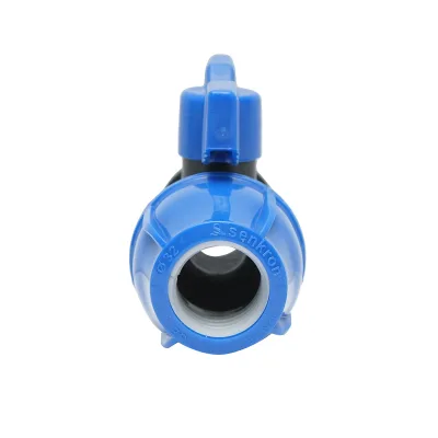 Rubinetto a sfera con giunto e filettatura interna D32mmx1 pollice, PN16, per sistemi di irrigazione - immagine 3