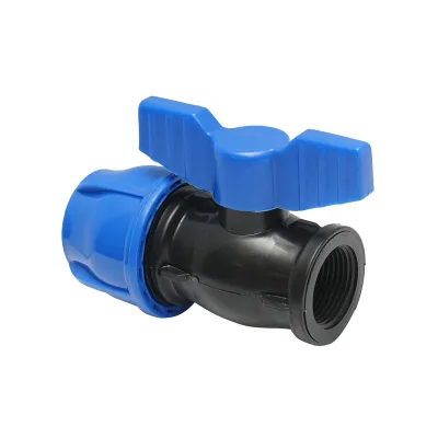 Rubinetto a sfera con giunto e filettatura interna D32mmx1 pollice, PN16, per sistemi di irrigazione - immagine 4